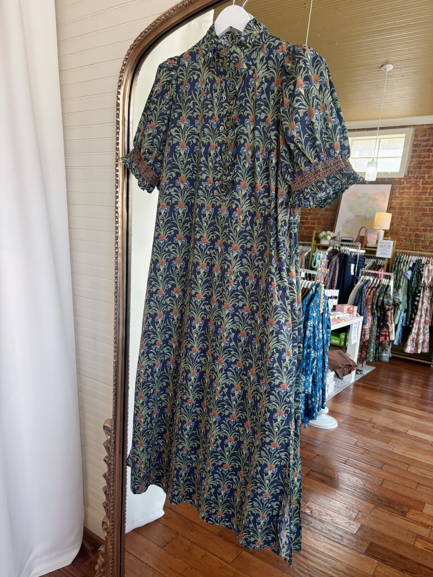 LANDYN MIDI DRESS- NAVY