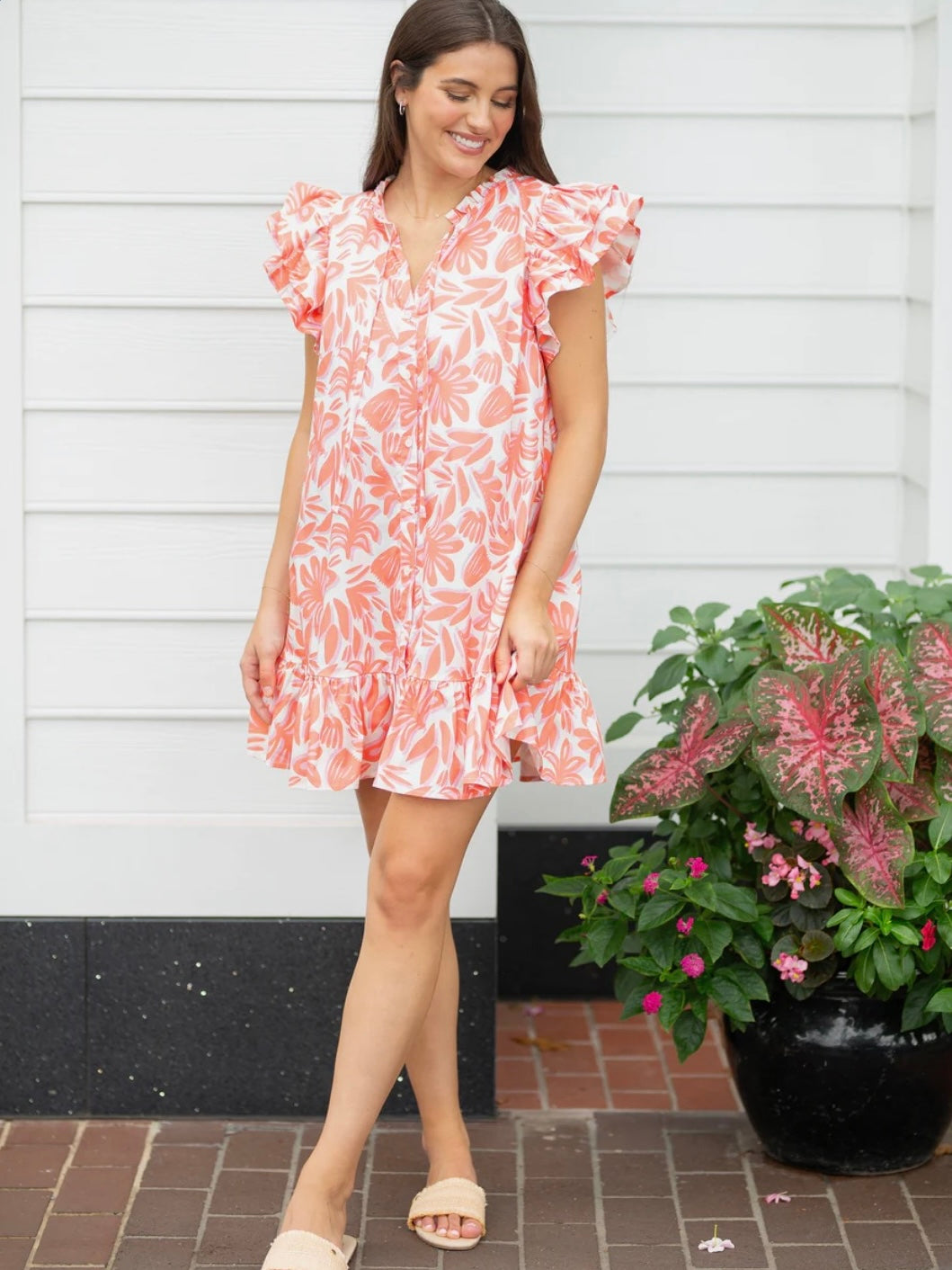 ABBY DRESS CORAL