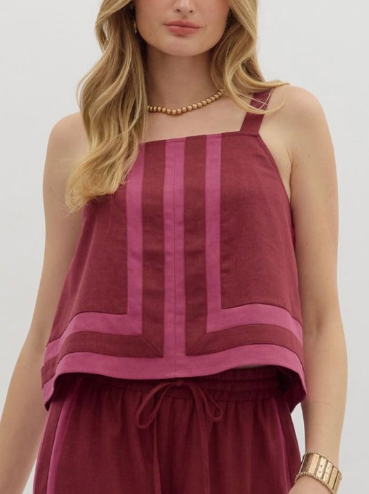 MAISIE TOP- MAROON