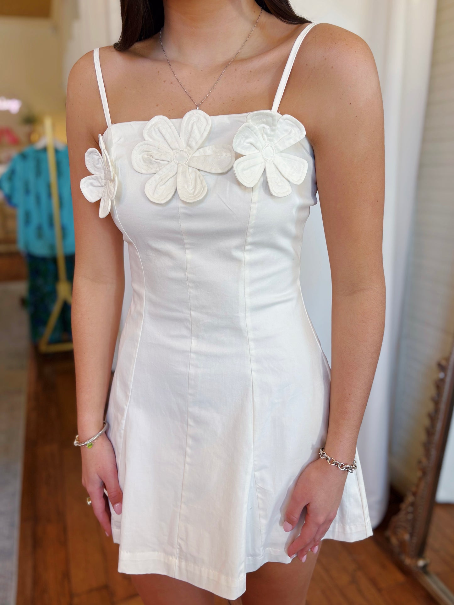 MACY MINI DRESS- WHITE