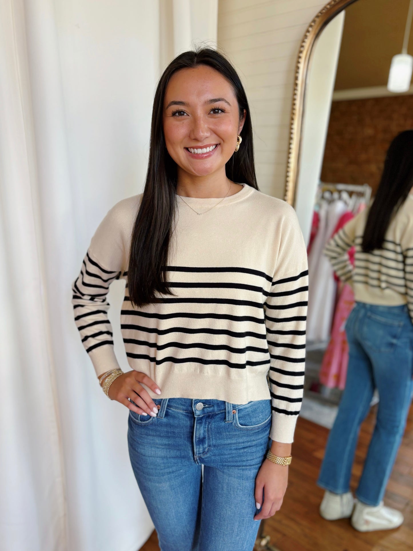 POLLY STRIPE SWEATER