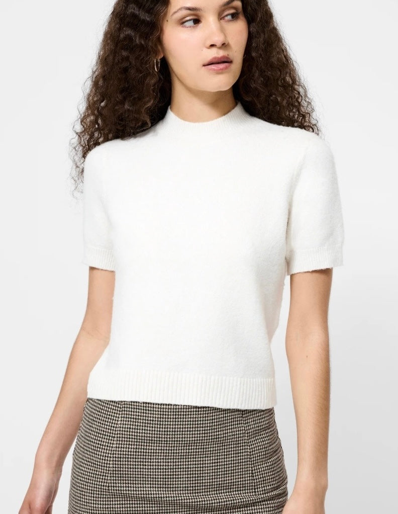 FRENCH CONNECTION VHARI SWEATER TOP- PORCELAIN CREAM