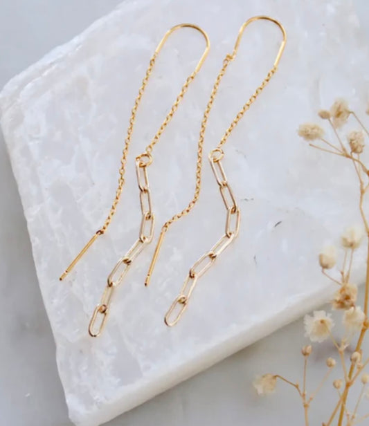 PAPERCLIP THREADER EARRINGS