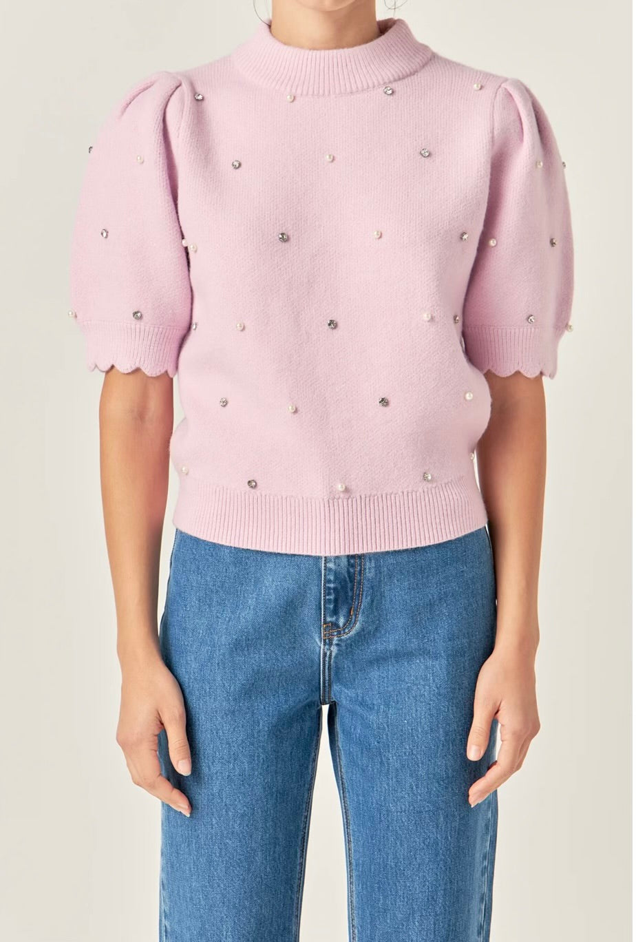 SADIE SWEATER TOP- LILAC