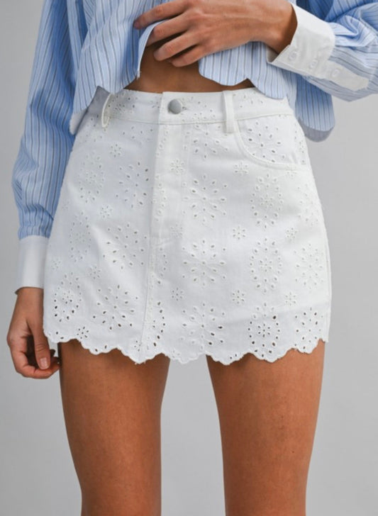 MAGGIE MINI SKORT- OFF WHITE