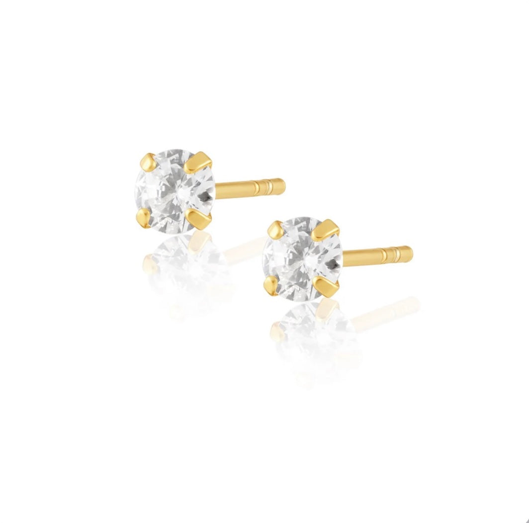 INCANTO CZ STUDS 6mm