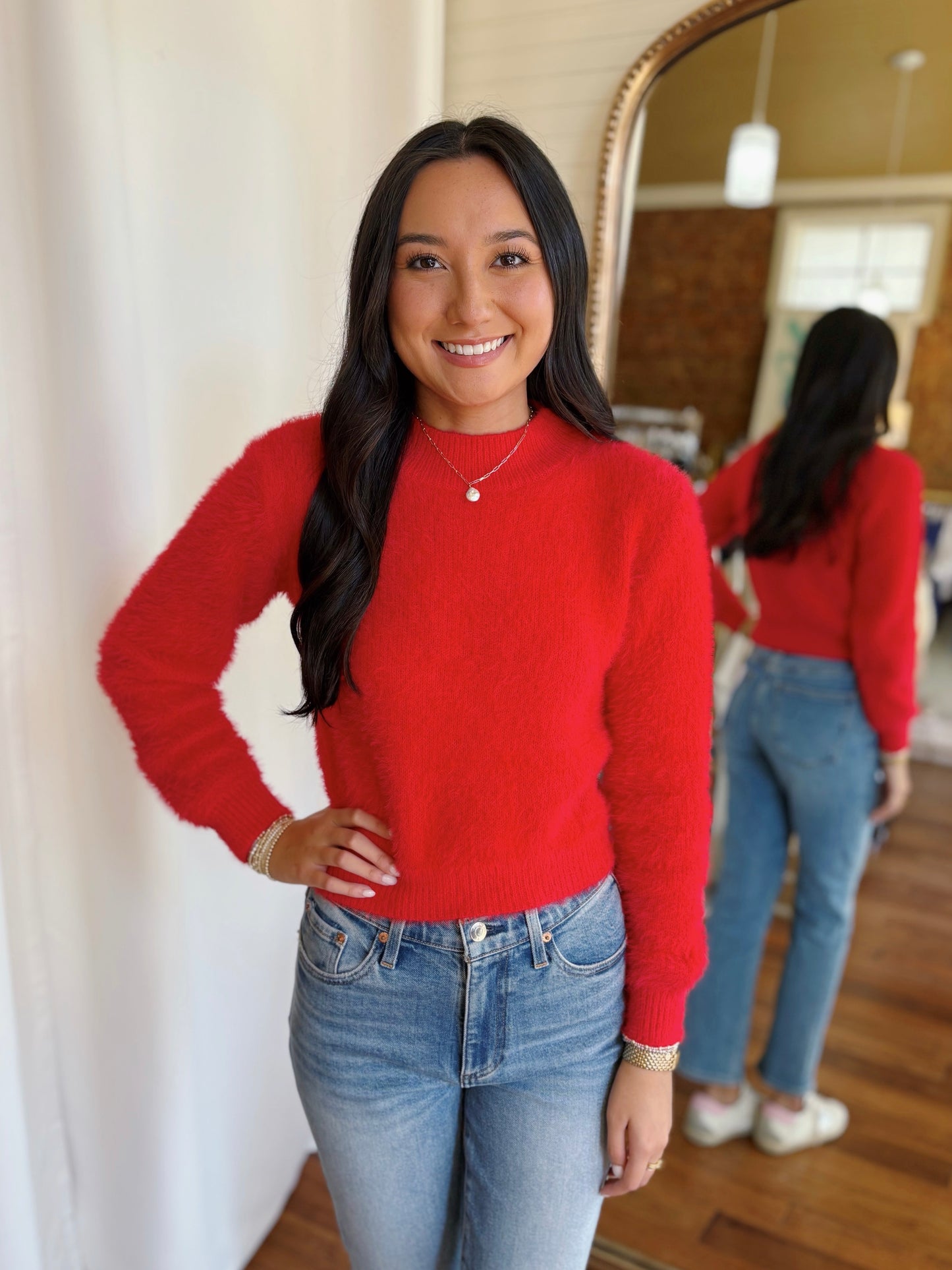 JOY SWEATER- RED