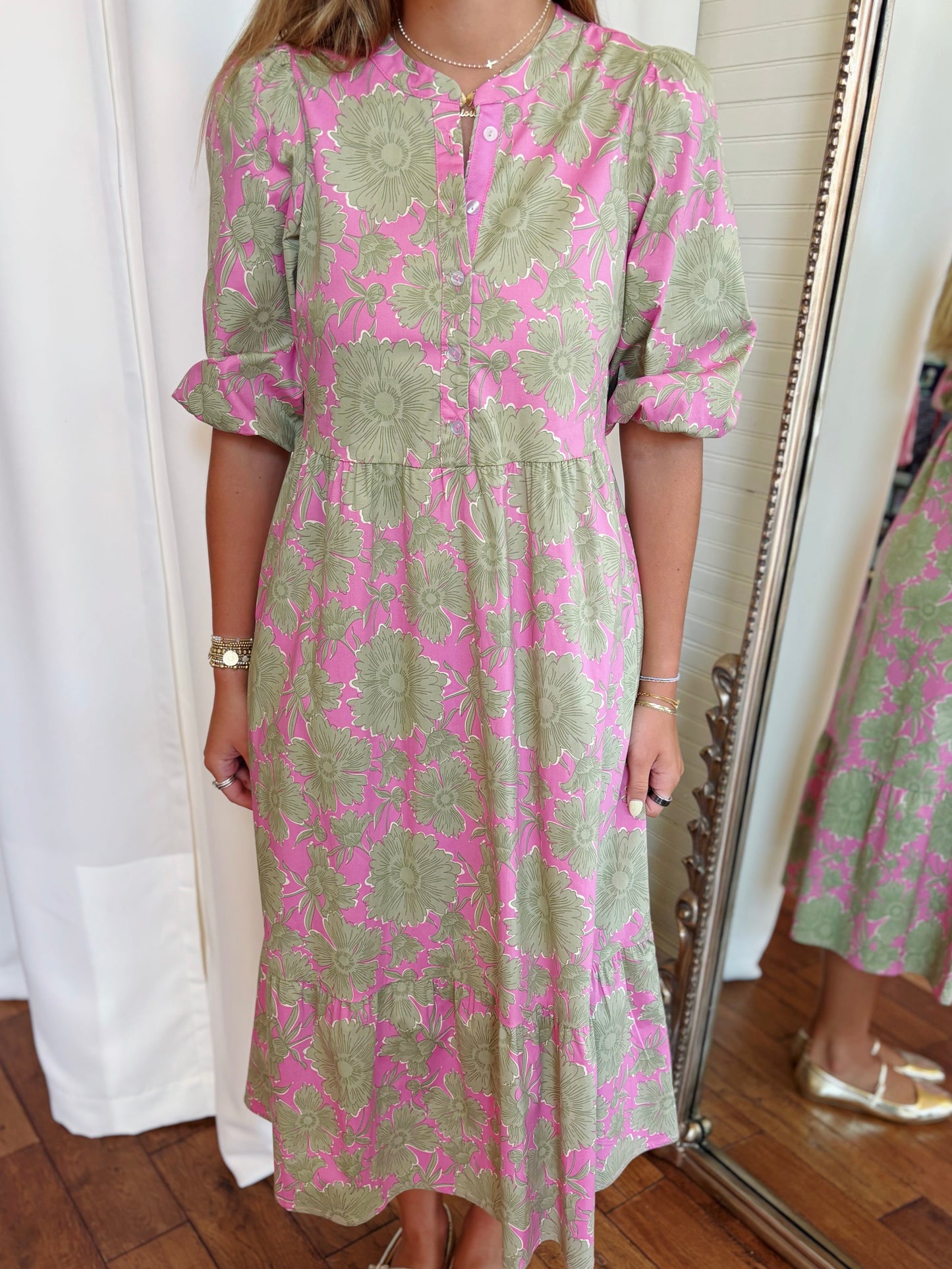 RILEY DRESS- GARDEN DISTRICT GREEN