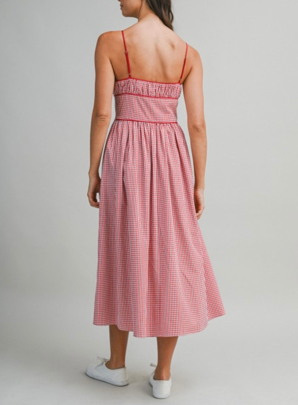 AMELIA MIDI DRESS- RED
