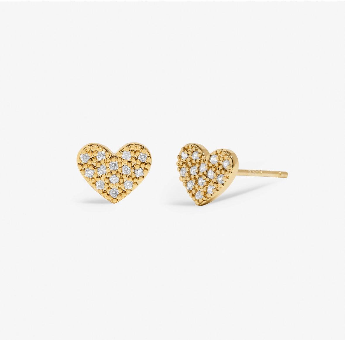 MINI CHARMS PAVE HEART EARRINGS