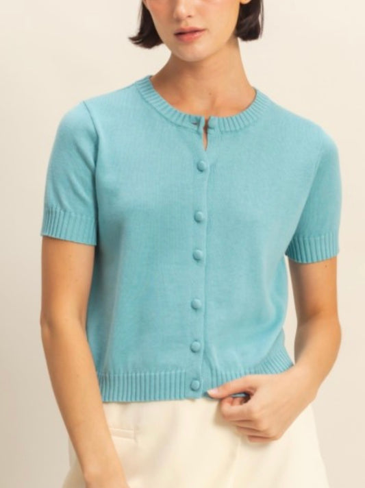 DREW SWEATER TOP- SKY BLUE