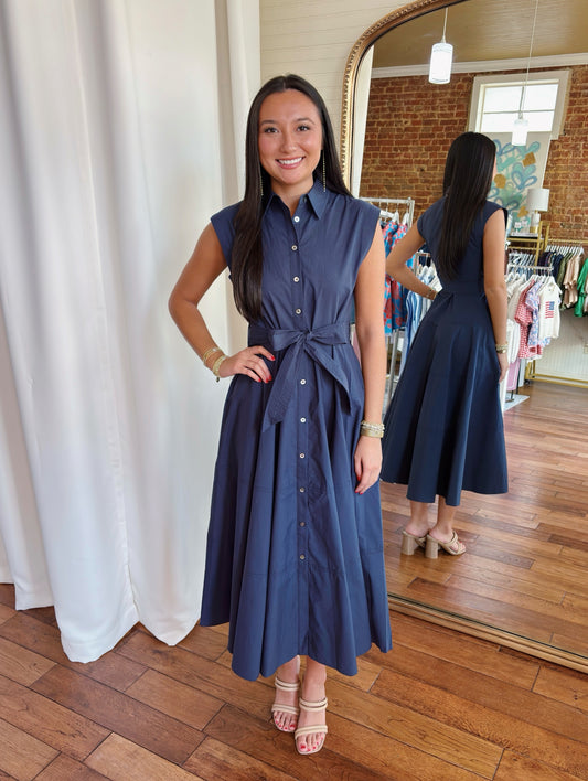 AVA DRESS- NAVY