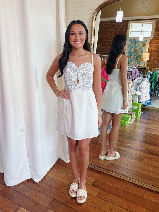 KENNEDY DRESS- OFF WHITE