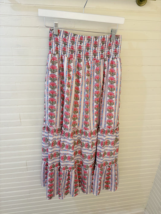 ASHTYN FLORAL SKIRT- CREAM
