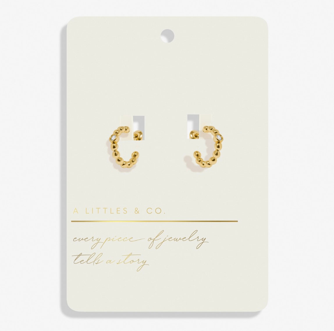 STYLE STORIES BEADED CZ HOOPS