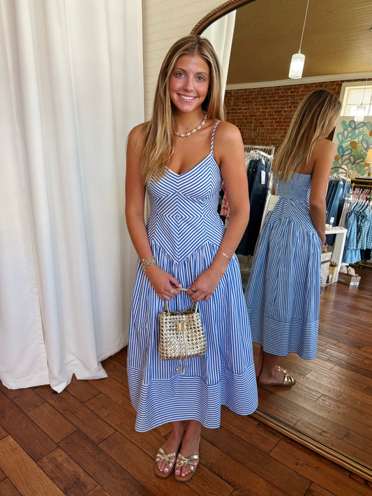 SAWYER MIDI DRESS- ROYAL