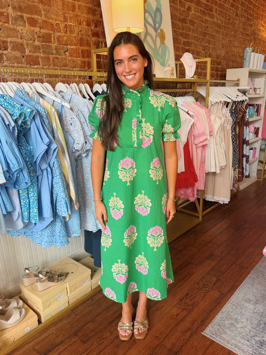 CELESTE MIDI DRESS- GREEN