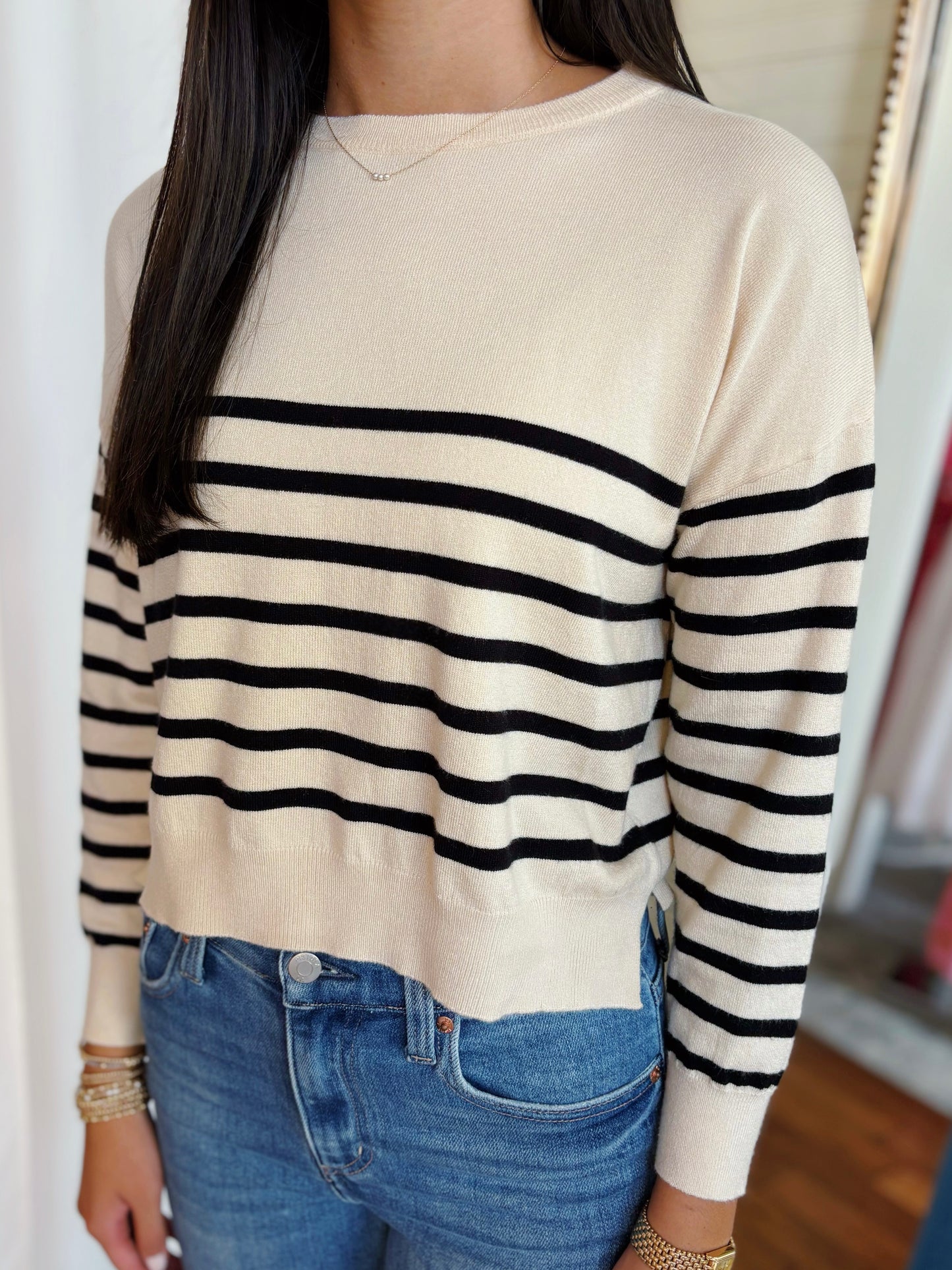 POLLY STRIPE SWEATER