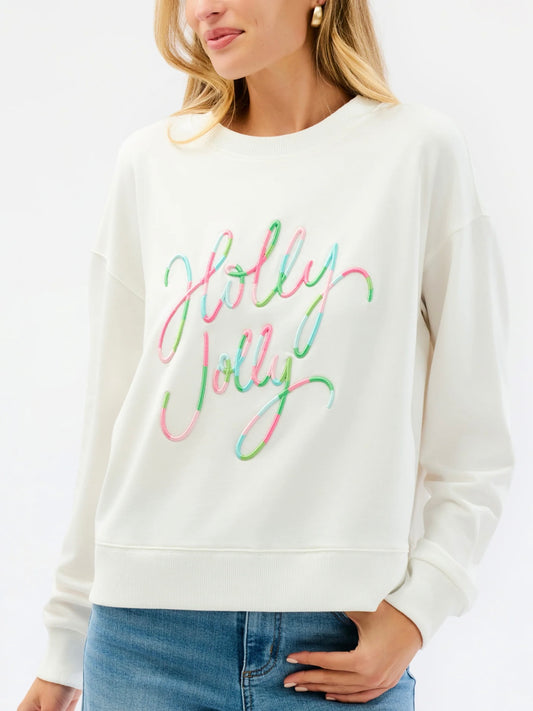 BROOKE SWEATSHIRT- HOLLY JOLLY