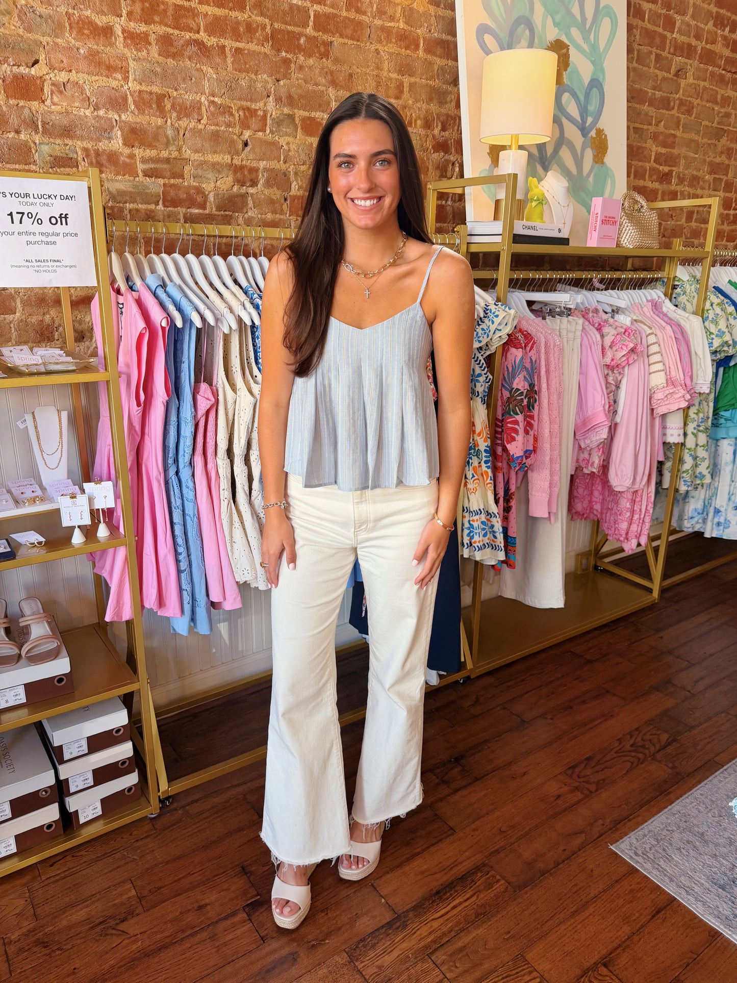 QUINN TOP- PALE BLUE