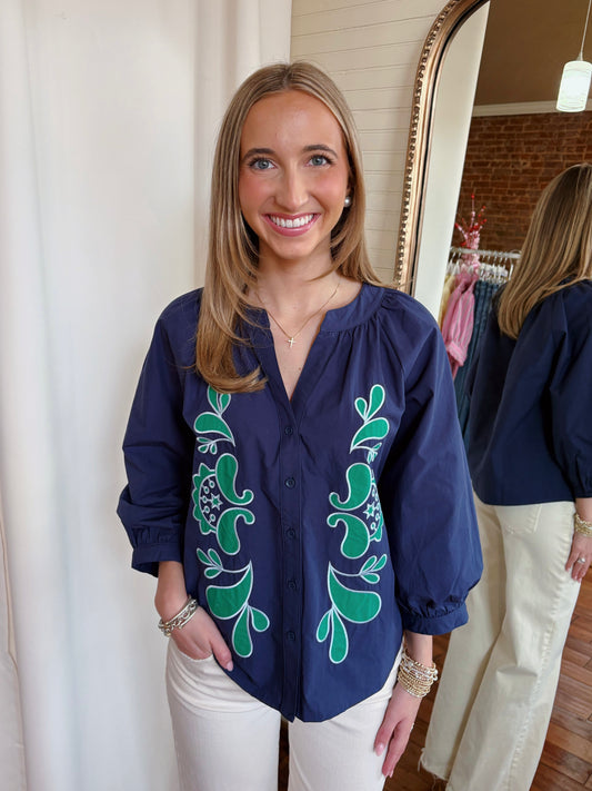 LARA TOP- NAVY