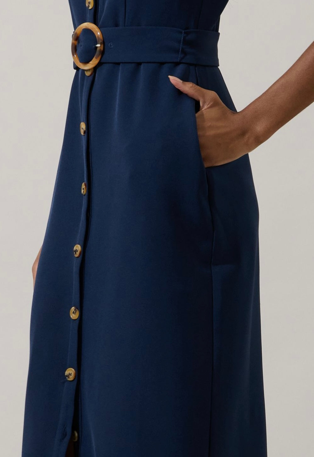 CATHERINE MIDI DRESS- DARK NAVY
