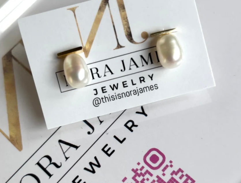 NORA JAMES LUNA BAR STUDS