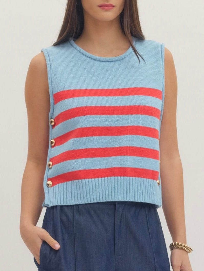 MARTHA TOP- POWDER BLUE
