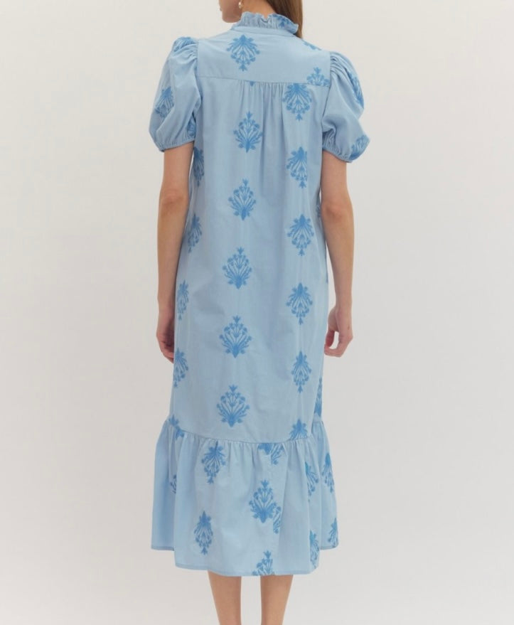 BOTANICAL MIDI DRESS