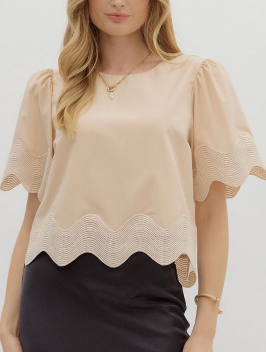 HEIDI TOP- ECRU