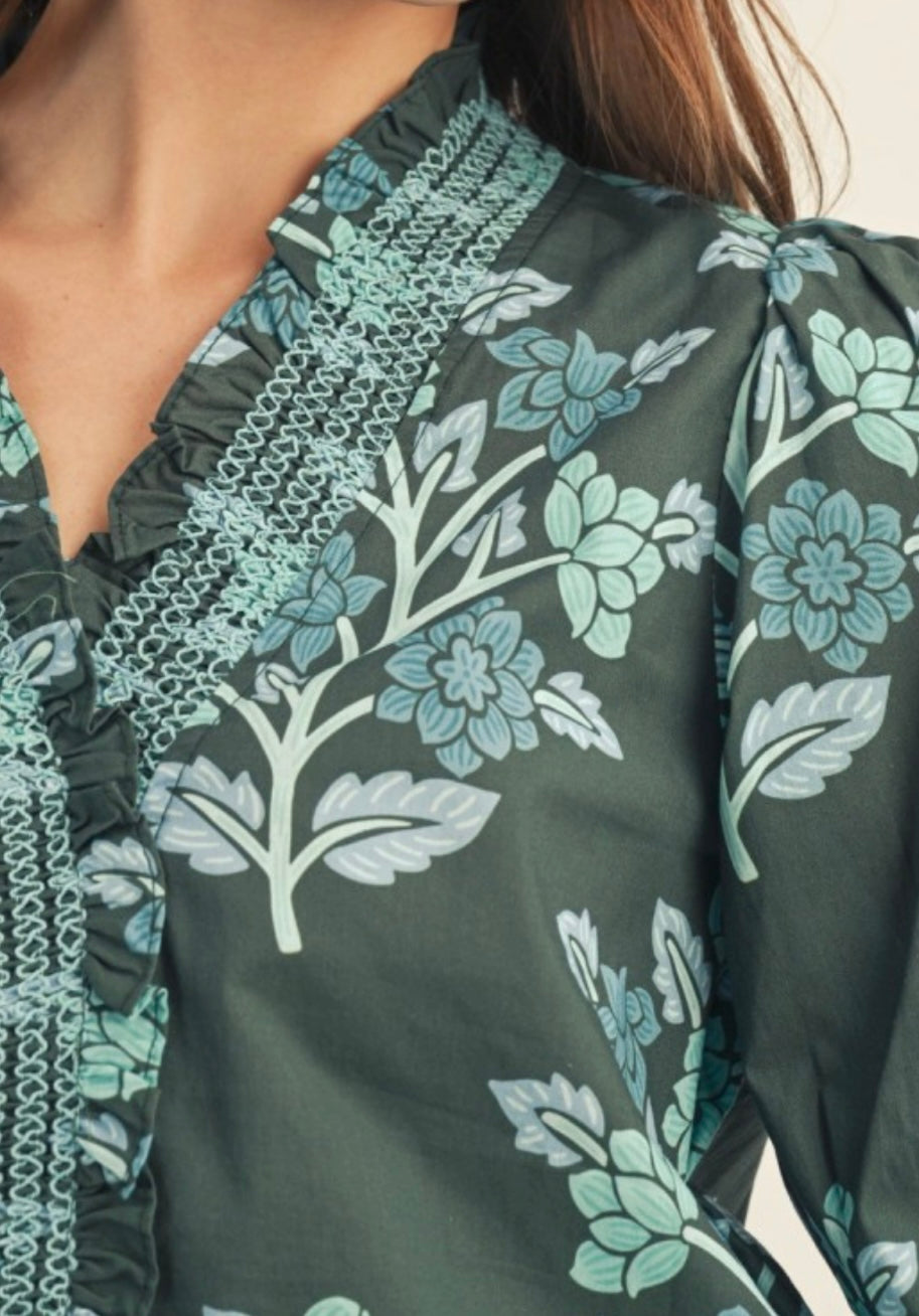 WHITLEY TOP- HUNTER GREEN