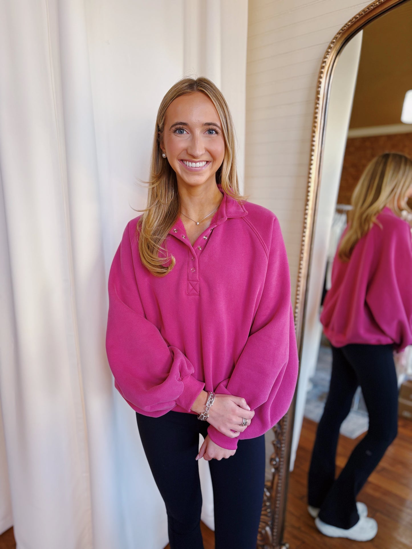 PIPER SWEATSHIRT- FUCHSIA