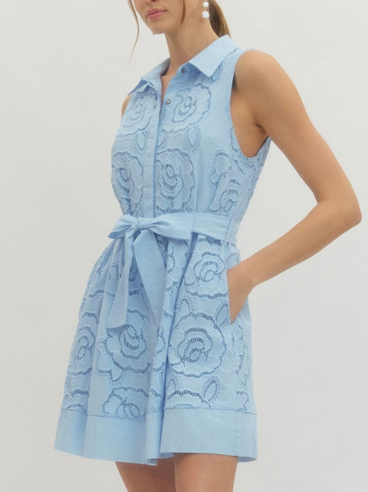ELIZA DRESS- LIGHT BLUE