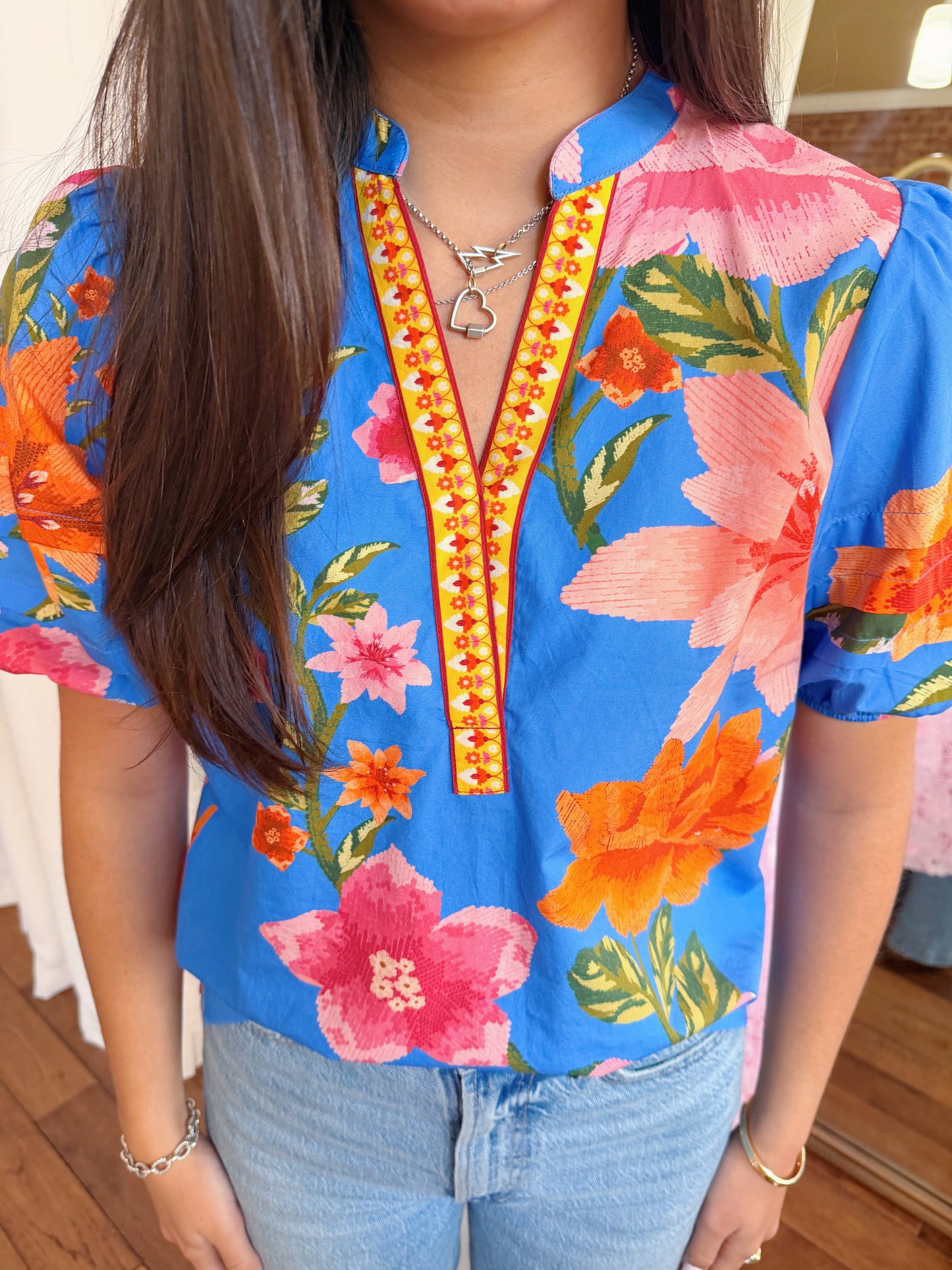 MAUDE VIVANTE RAYA TOP- CAPRI BLOSSOM