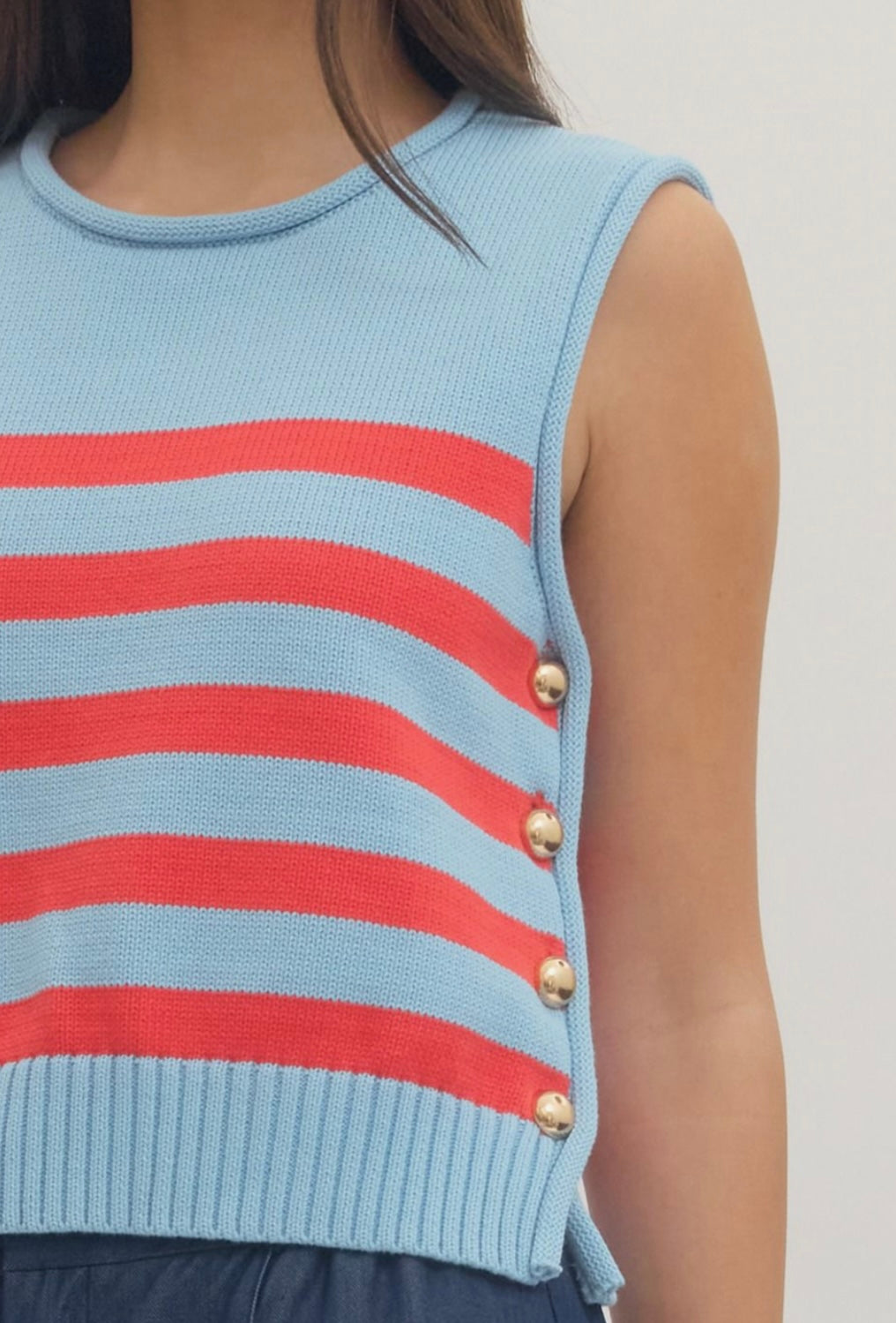 MARTHA TOP- POWDER BLUE