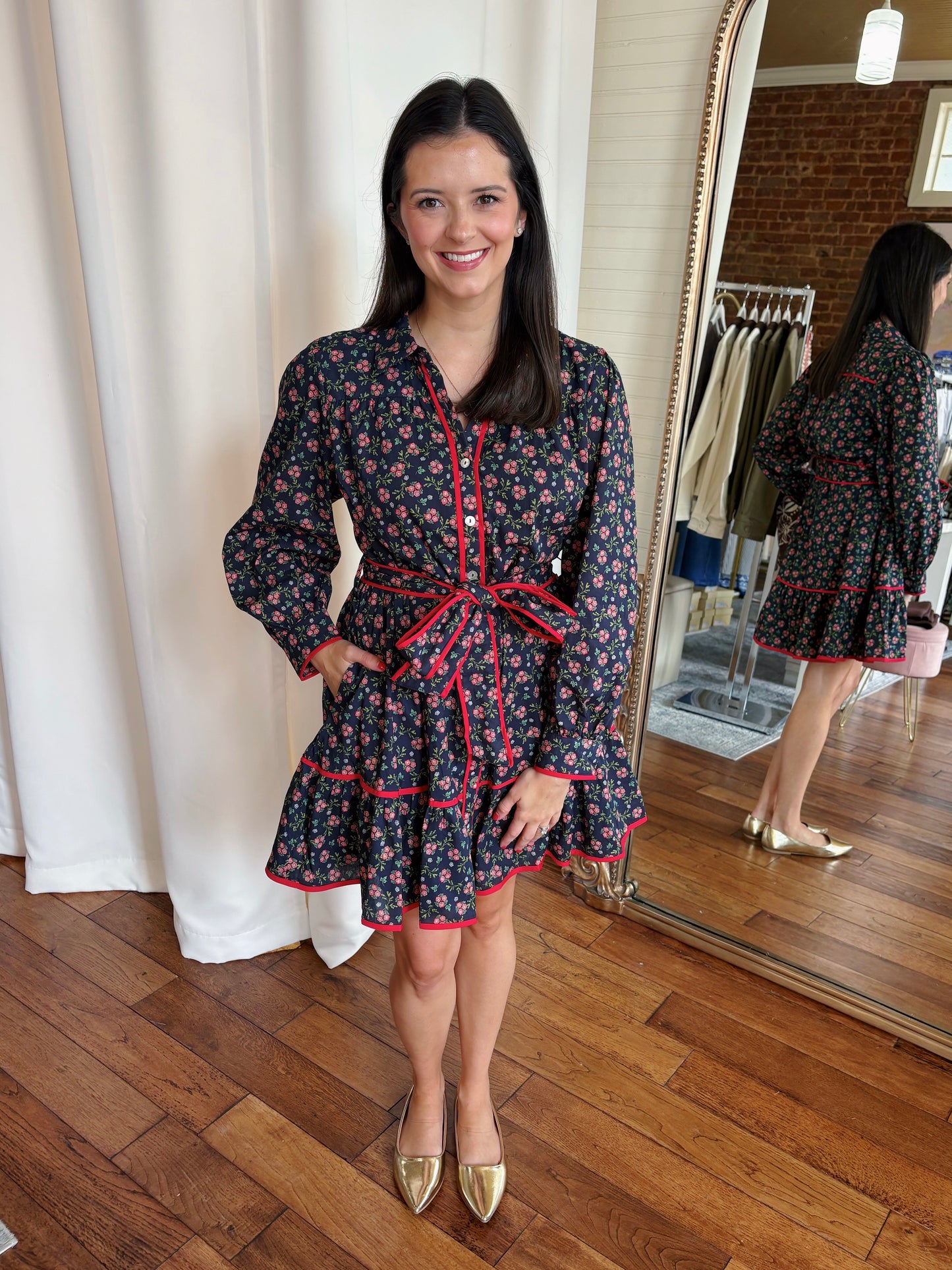 LYDIA DRESS- NAVY