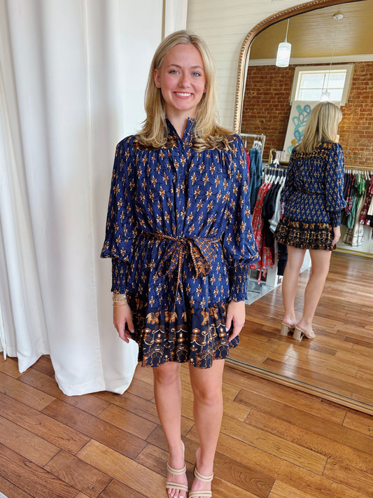 BROOKE DRESS- NAVY