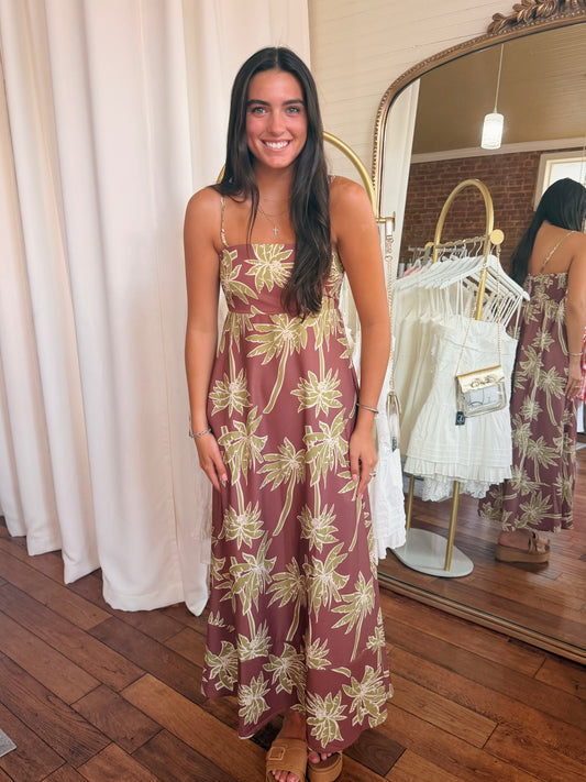 PALM TREE MAXI DRESS