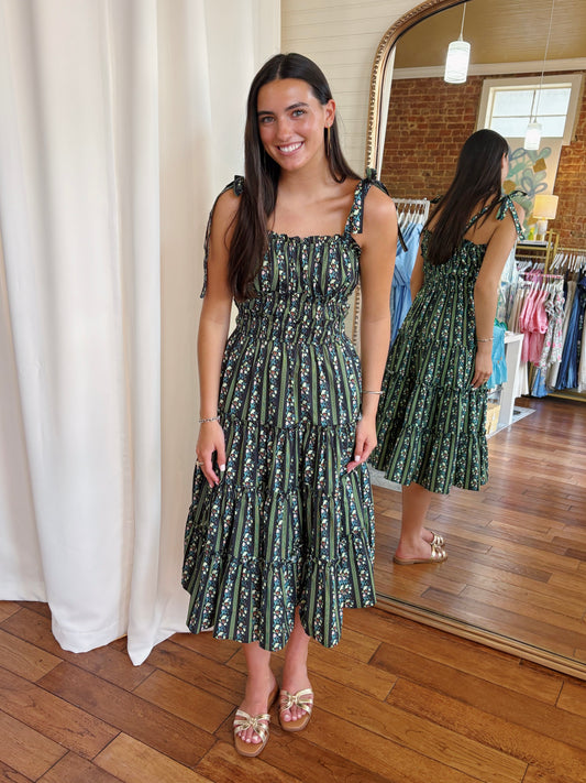 LYLA MIDI DRESS- BLACK