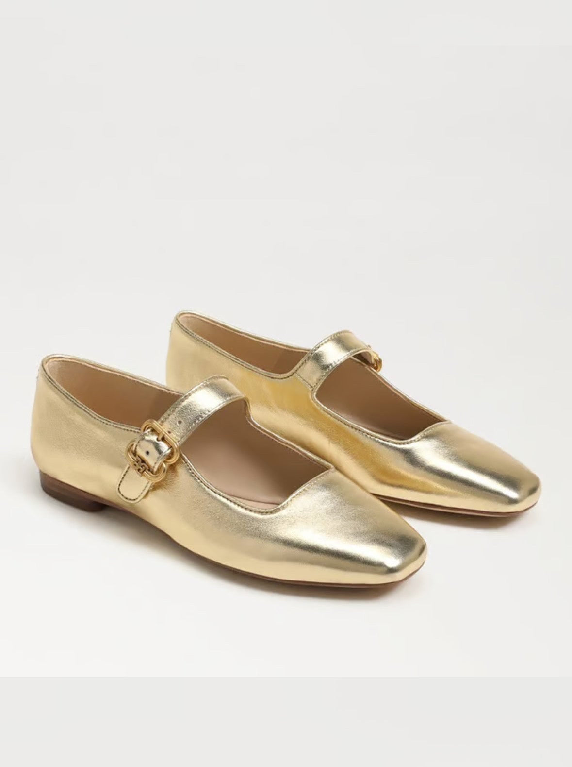 SAM EDELMAN MICHAELA MARY JANE FLATS- GOLD LEAF