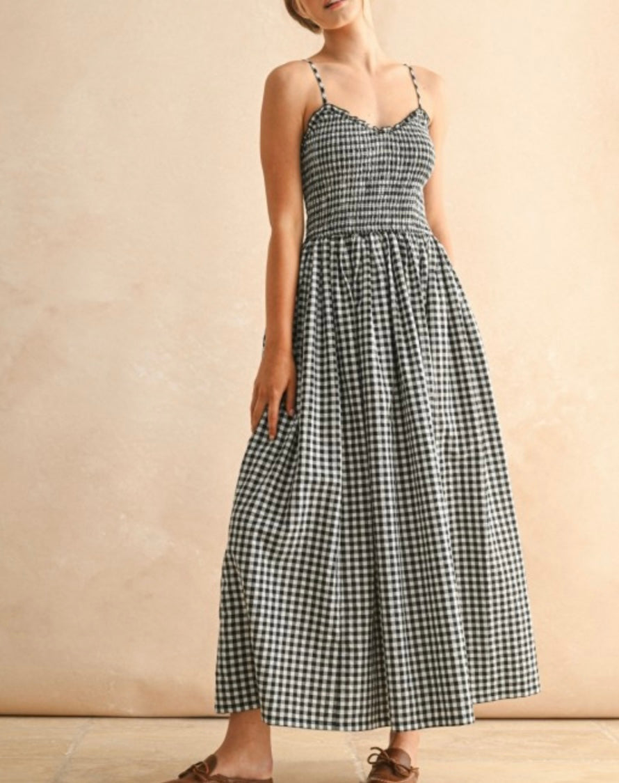 MAMIE MAXI DRESS- BLACK/WHITE