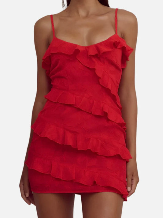 AISHA MINI DRESS- RED
