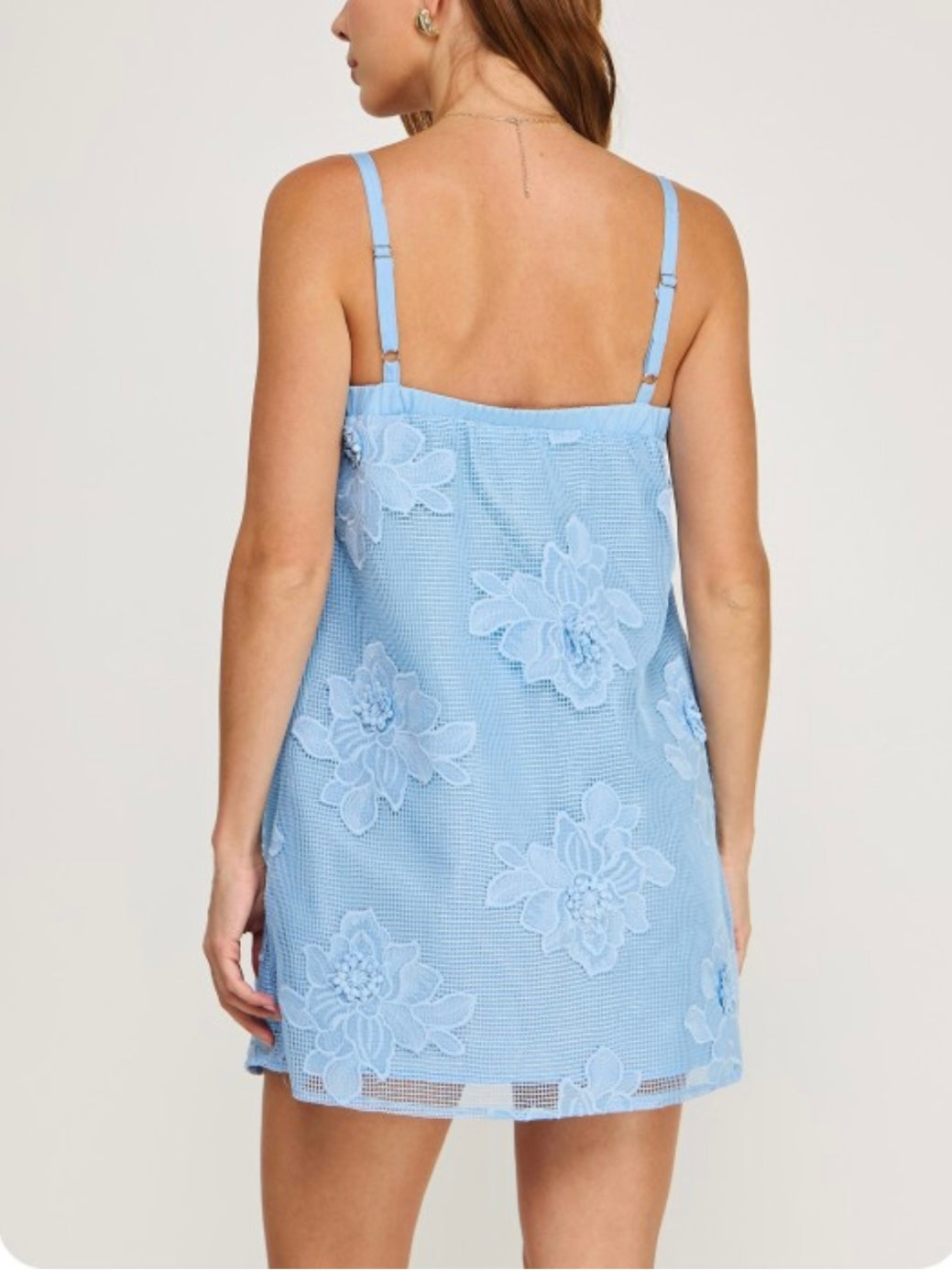 LORA MINI DRESS- POWDER BLUE