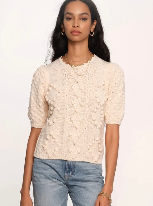 PARMINA SWEATER TOP - CREAM