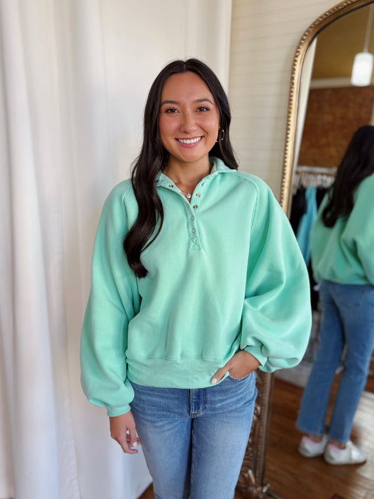 PIPER SWEATSHIRT- SEAFOAM