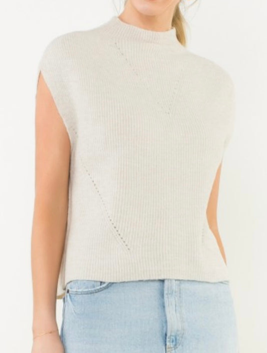 BRONWYN MOCK NECK- CREAM