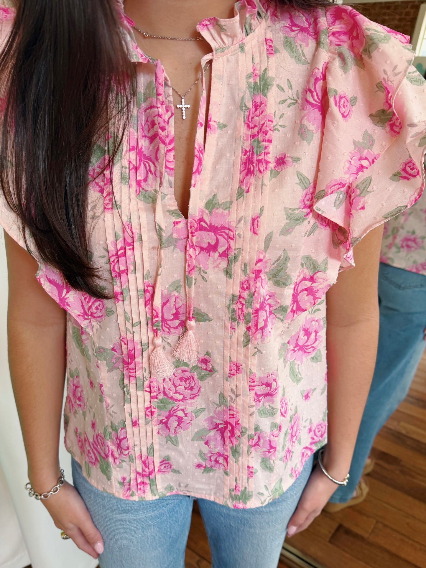 ROSY RUFFLE TOP
