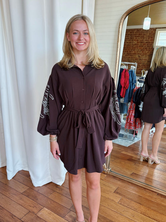 AUSTIN DRESS- BROWN