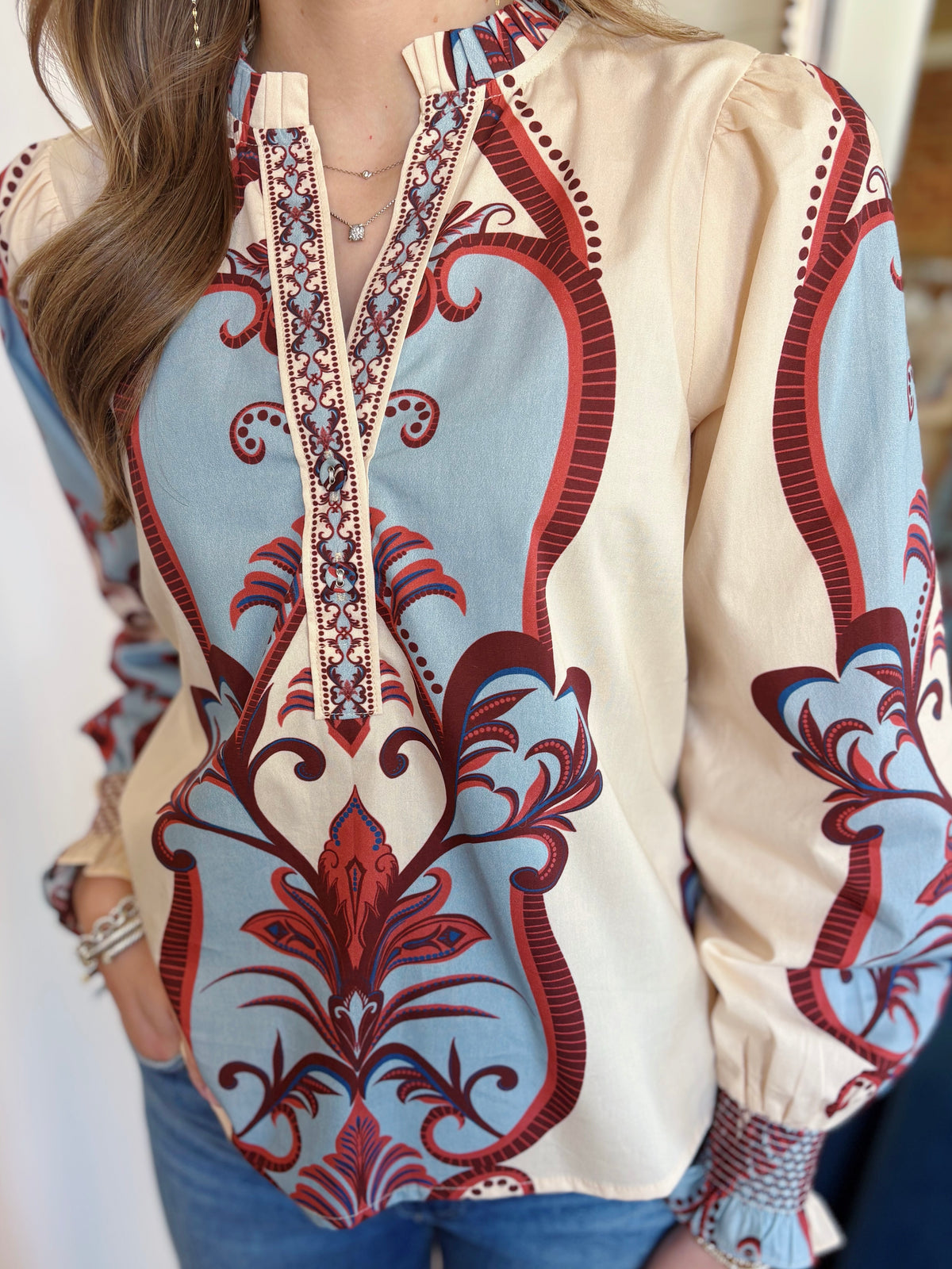 MAUDE VIVANTE ASHLEY ARABESQUE TOP