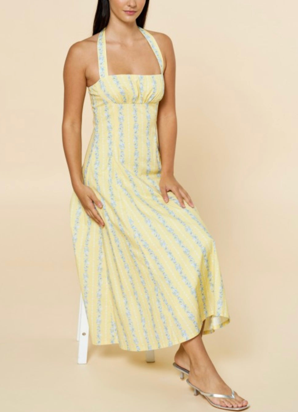 SIMS MIDI DRESS- YELLOW